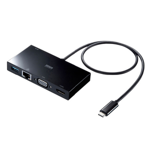 サンワサプライ USB Type-Cモバイルドッキングステーション USB-3TCH30BK-イメージ1
