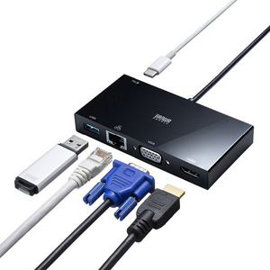 サンワサプライ USB Type-Cモバイルドッキングステーション USB-3TCH30BK-イメージ2