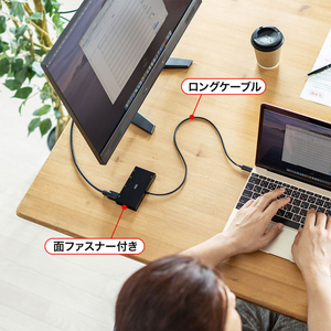 サンワサプライ USB Type-Cモバイルドッキングステーション USB-3TCH30BK-イメージ7
