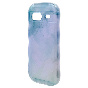 ラスタバナナ Google Pixel 8a用極限保護 WAVECASE ぷっくりTPUケース ブルー 7921PXL8ATPBL-イメージ1