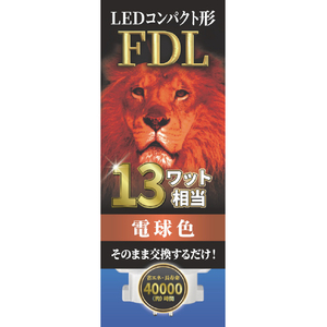 エコデバイス LEDコンパクト形 FDL13W相当 電球色 EFDL13LED-W-イメージ1