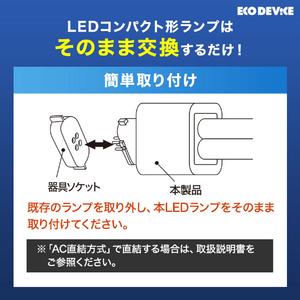 エコデバイス LEDコンパクト形 FDL13W相当 電球色 EFDL13LED-W-イメージ5