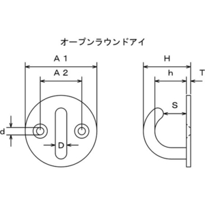 水本機械製作所 ステンレス オープンラウンドアイ φ50mm 50829335.2 FC908FE-3787982-イメージ2