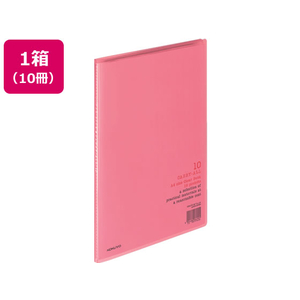 コクヨ クリヤーブック〈キャリーオール〉固定式 A4 10ポケット ピンク 10冊 1箱(10冊) F836116-ﾗ-2P-イメージ1