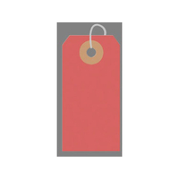 タカ印 カラー荷札 豆(60×30mm) 赤 一穴 2000枚 FC25506-25-111