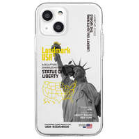 Dparks iPhone 13用ソフトクリアケース LANDMARK-USA DS21150I13