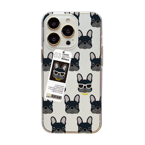 Dparks iPhone 14 Pro用ソフトクリアケース bulldog DS24151I14P-イメージ1