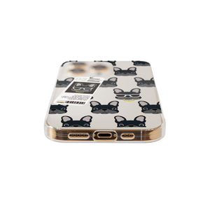 Dparks iPhone 14 Pro用ソフトクリアケース bulldog DS24151I14P-イメージ4