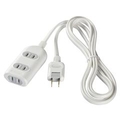 BUFFALO 2ピン式電源タップ 雷サージ防止付(3個口・3m) ホワイト BSTAPSG2330WH