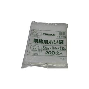 トラスコ中山 TRUSCO　小型ポリ袋　縦230X横170Xt0．05　200枚入　透明 A-1723-イメージ1
