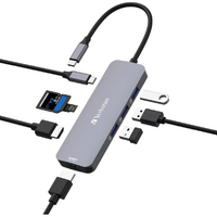 Verbatim 32151 PD急速充電対応 USB Type-Cハブ 8 in 1 |エディオン