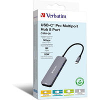 ふほん Verbatim 32151 PD急速充電対応 USB Type-Cハブ 8 in 1 |エディオン