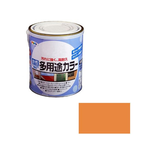 アサヒペン 水性多用途カラー 1.6L オレンジ FC722PM-イメージ1