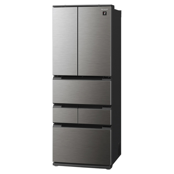 シャープ 429L 6ドア冷蔵庫 プラズマクラスター冷蔵庫 ラスティックダークメタル SJMF43MH 429L