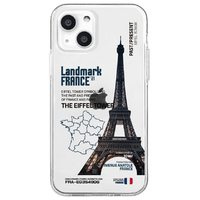 Dparks iPhone 13用ソフトクリアケース LANDMARK-FRANCE DS21151I13