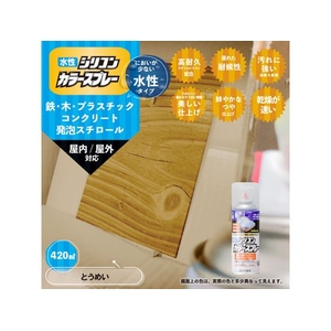 カンペハピオ 水性シリコンカラースプレー とうめい 420ml FCB321M-イメージ2