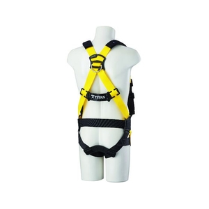 サンコー タイタン/イージーハーネス コンフォート S 胴ベルト付 墜落制止用器具 Sイエロー／ブラックワンタッチ45130 FC149EK-1613718-イメージ2