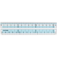 クツワ つや消し直線定規 16cm FCE442R-KB046