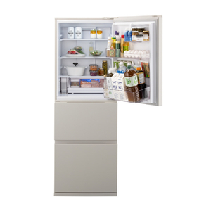 パナソニック 【右開き】326L 3ドア冷蔵庫 マットライトベージュ NR-C33JS2-C-イメージ2