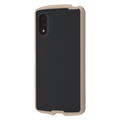 レイアウト Xperia Ace II用ハイブリッドケース Puffull Matte Black ベージュ RT-RXPAM2BS14/BE