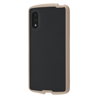 レイアウト Xperia Ace II用ハイブリッドケース Puffull Matte Black ベージュ RT-RXPAM2BS14/BE
