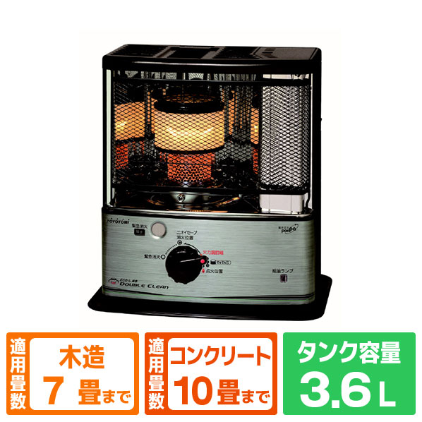 トヨトミ 木造7畳 コンクリート10畳まで 反射式石油ストーブ e angle select シルバー NRCS2823E3SB 