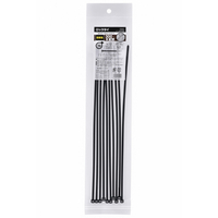 オーム電機 ロックタイ 耐侯性 300mm(10本) 黒 LT-300W10BK