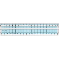 クツワ つや消し直線定規 19cm FCE443R-KB047