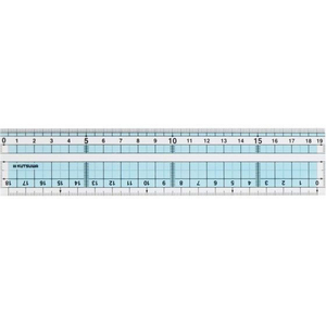 クツワ つや消し直線定規 19cm FCE443R-KB047-イメージ1