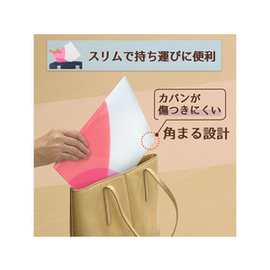 プラス PASTYスリムホルダーファイル A4 4ポケット チェリーピンク FCA8657-98-861-イメージ7