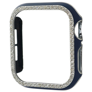 GAACAL Apple Watch Series 7-8 [41mm]用スワロフスキーフレーム ブルー×シルバー W00065BS5-イメージ1
