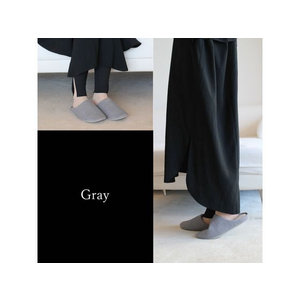ストロング 洗えるスリッパ リネンライク Gray M FC359MP-10-4-430-55-イメージ3