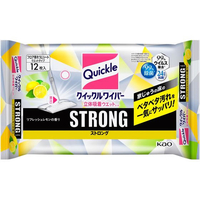 KAO クイックルワイパー立体吸着ウエットシートストロング リフレッシュレモン 12枚 FCC0384