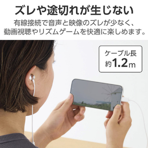 エレコム 高耐久 デジタル式USB Type-C(TM)ヘッドホン インナーイヤー型 シルバー EHP-DF13IMSV-イメージ5