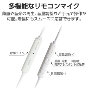 エレコム 高耐久 デジタル式USB Type-C(TM)ヘッドホン インナーイヤー型 シルバー EHP-DF13IMSV-イメージ6