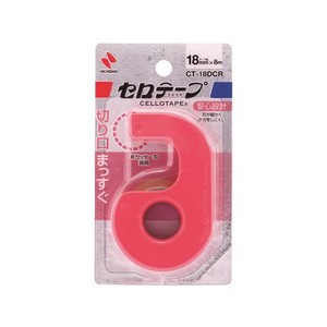 ニチバン セロテープ小巻 カッター付 まっすぐ切れるタイプ レッド F378419-CT-18DCR-イメージ1