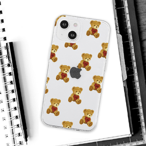 Dparks iPhone 14 Pro用ソフトクリアケース ハートテディ DS24153I14P-イメージ12