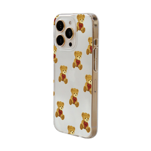 Dparks iPhone 14 Pro用ソフトクリアケース ハートテディ DS24153I14P-イメージ2