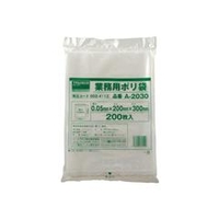 トラスコ中山 TRUSCO　小型ポリ袋　縦340X横230Xt0．05　200枚入　透明 A-2334
