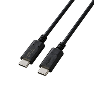 エレコム あんしん充電専用ケーブル(USB-C(TM) - USB-C/60W) ブラック USB-CCFC10BK-イメージ1