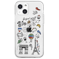 Dparks iPhone 13用ソフトクリアケース I LOVE PARIS DS21153I13