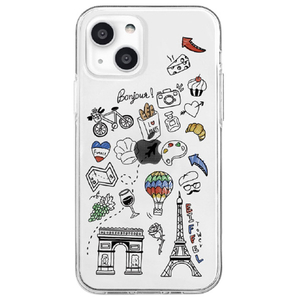 Dparks iPhone 13用ソフトクリアケース I LOVE PARIS DS21153I13-イメージ1