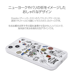 Dparks iPhone 13用ソフトクリアケース I LOVE PARIS DS21153I13-イメージ3