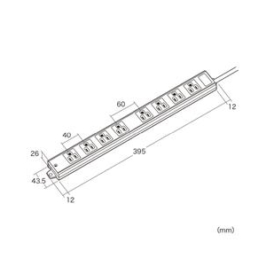 サンワサプライ 工事物件雷ガードタップ（3P・8個口・3m） TAP-K8NSP-3-イメージ2