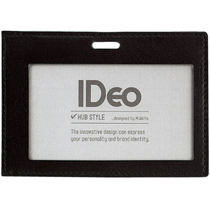 コクヨ ネームカードケース IDeo 革 横 黒 FC01929-NM-CK195D-イメージ1