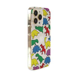 Dparks iPhone 14 Pro用ソフトクリアケース カラフルザウルス DS24154I14P-イメージ3