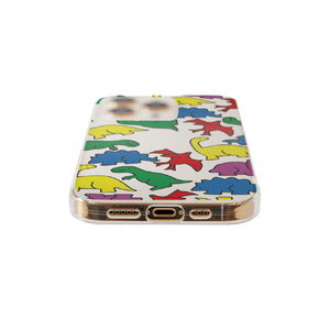 Dparks iPhone 14 Pro用ソフトクリアケース カラフルザウルス DS24154I14P-イメージ4