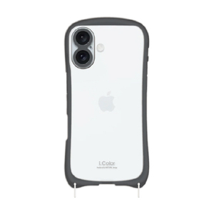 ＮＡＴＵＲＡＬ　ｄｅｓｉｇｎ iPhone 16用背面型ケース I．COLOR チャコール IP24-61-ICSH01-イメージ1