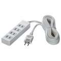 BUFFALO 2ピン式電源タップ 雷サージ防止付(4個口・2m) ホワイト BSTAPSG2420WH