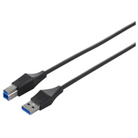 BUFFALO USB3．0スリムケーブル(A to B・2m) ブラック BSUABSU320BK